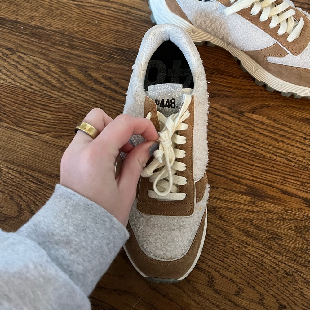 P448 Colorblock suede sneakers